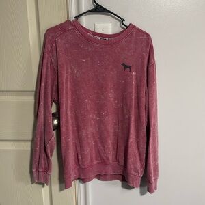 PINK sweatshirt heathered pink color